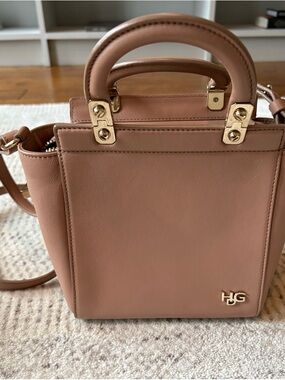 Givenchy Dusty Rose Mini Leather Satchel Bag with Gold Hardware